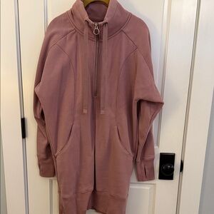 Athleta small Cozy Pink Pullover sweatshirt dress